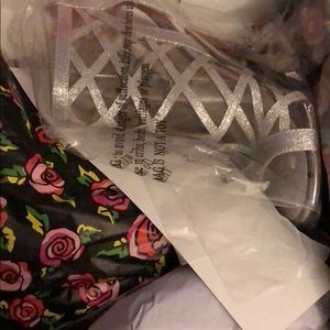 Juliette silver Betsey Johnson shoes never worn